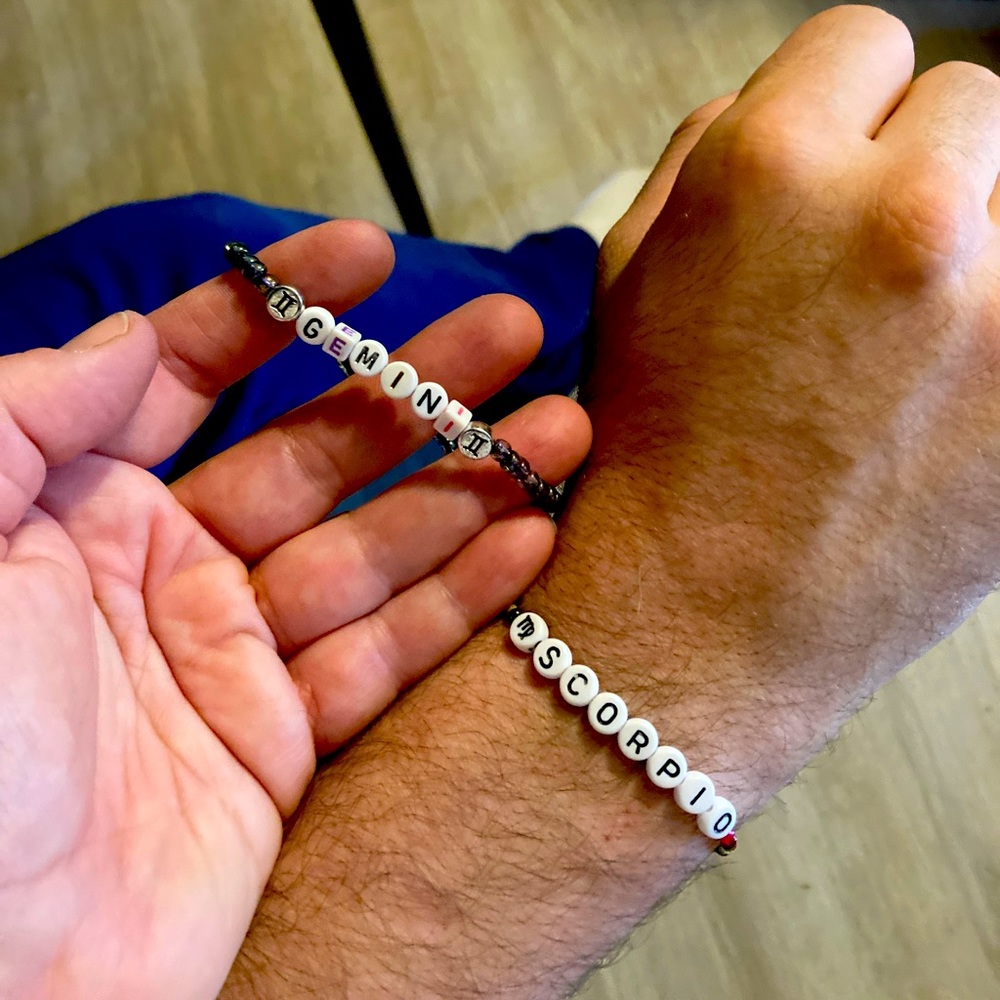 Personalized astrology bracelet. Contact me with sign and color preferences.